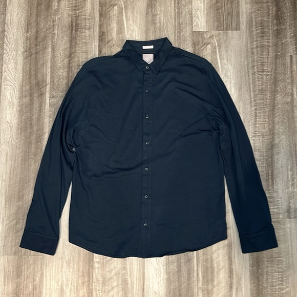A-Frame Regular Soft Knit Long Sleeve Button Down - Xl - Picture 2 of 5